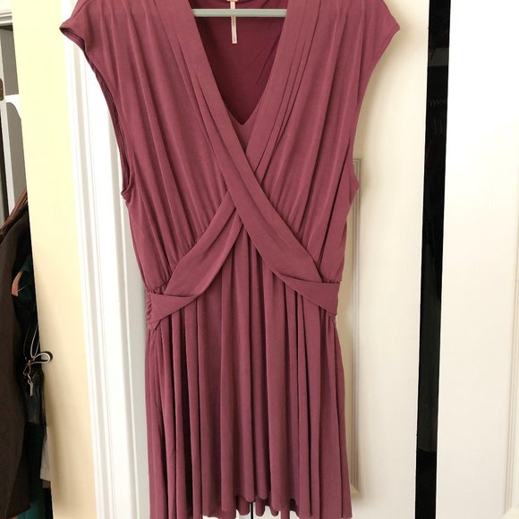 Free People Mauve Pink V-Neck Dress - Picture 4 of 10